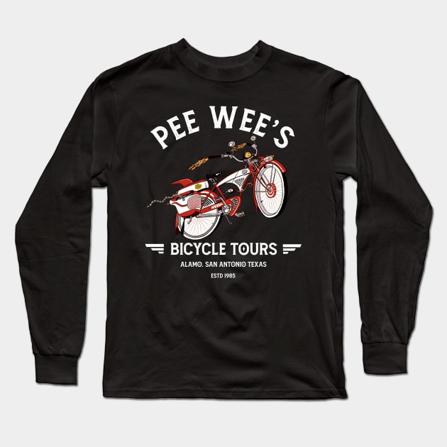 Pee Wee's Bicycle Rentals Long Sleeve T-Shirt by AllanahCrispen